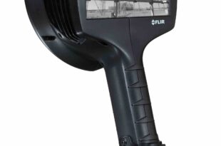 Acoustic imaging cameras with expanded frequency range and integrated battery