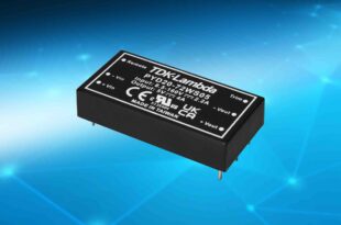 Rugged 20W 2-in x 1-in DC-DC converters have an 18:1 ultra-wide input for industrial and rail applications