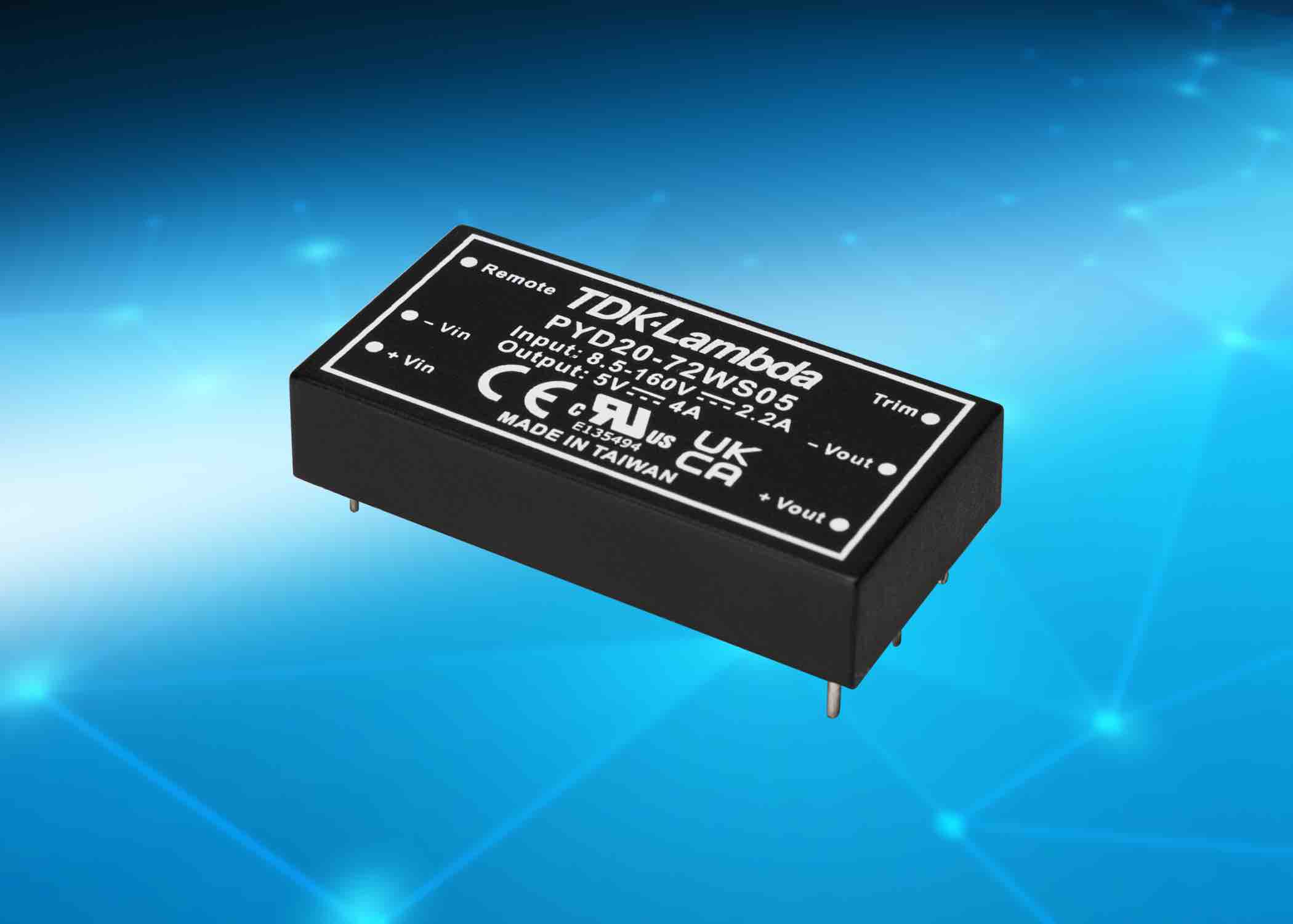 Rugged 20W 2in x 1in DCDC converters have an 181 ultrawide input