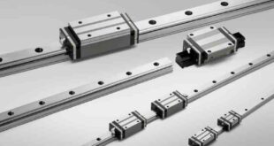 Linear guides clearly visible in glass machining application