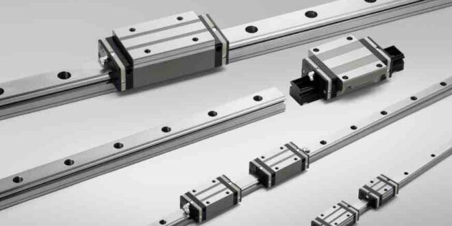Linear guides clearly visible in glass machining application