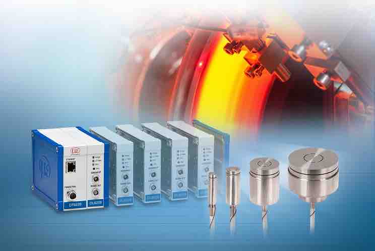 Capacitive displacement measuring system withstands ambient ...